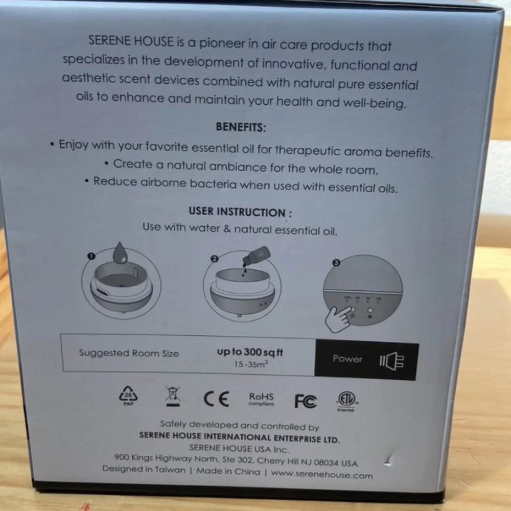 NEW Brown Ultrasonic Aroma Diffuser